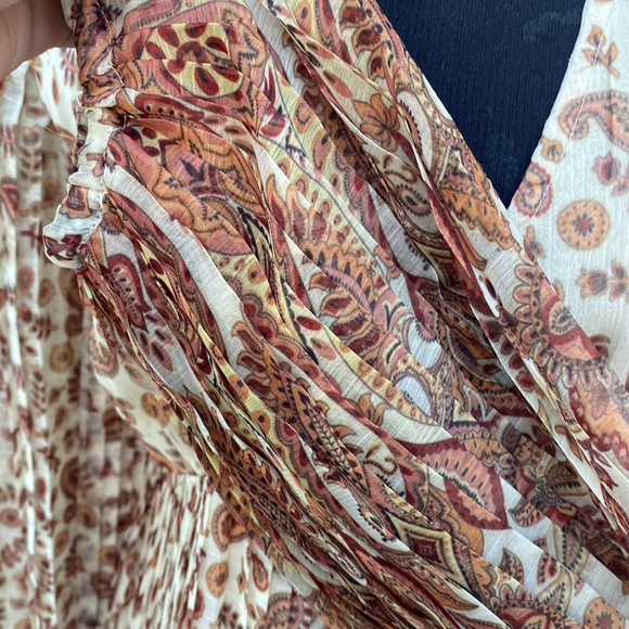 NWT ANTHROPOLOGIE LET ME BE WRAP / PLEATED DRESS FALL COLOR - Picture 14 of 17